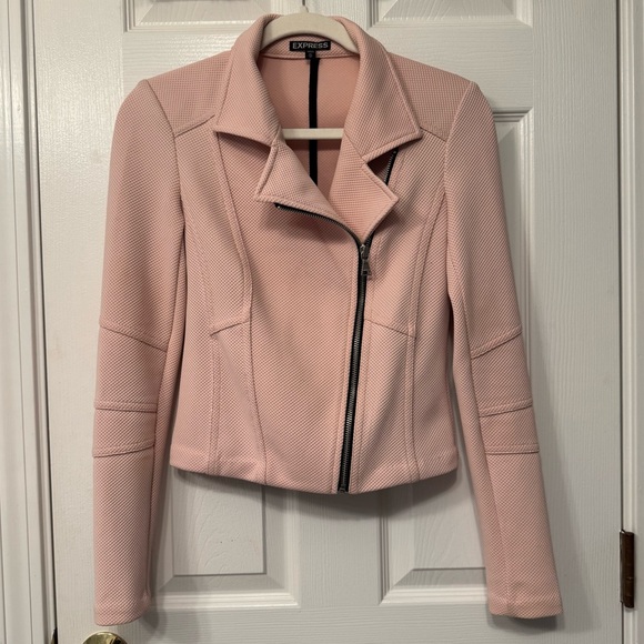 Express 💗 Blush Pink Moto Jacket Size XS 💗 - Picture 3 of 9